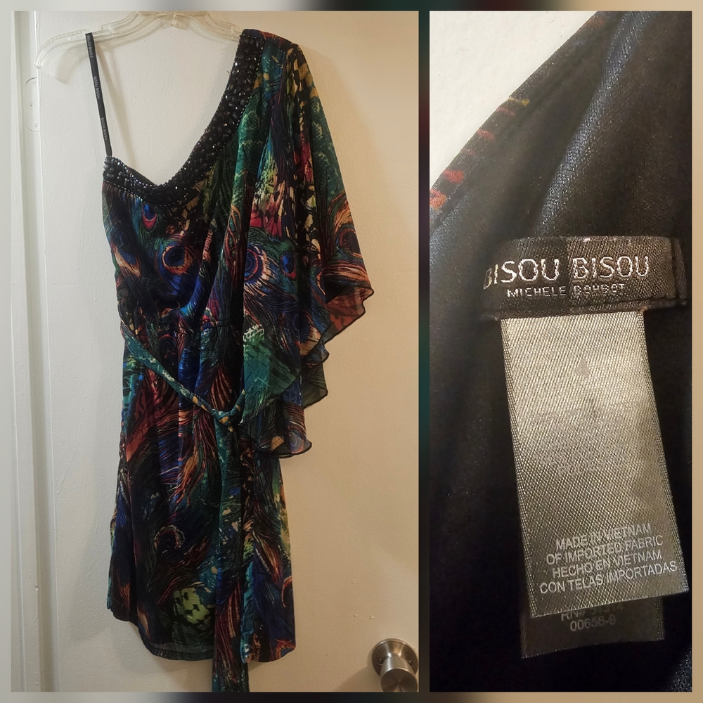 Bisou Bisou Vibrant One-Shoulder Dress